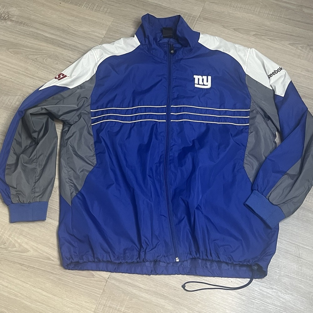 New York Giants Football Reebok SI NFL Team Apparel Jacket X-Large Windbreaker